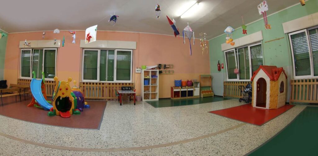 classroom with toys